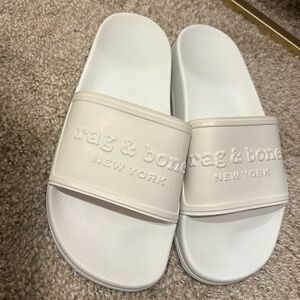 Rag & bone white slides size 40